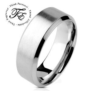 Men's Silver Step Edge Promise Ring - Silver Promise ring For Him